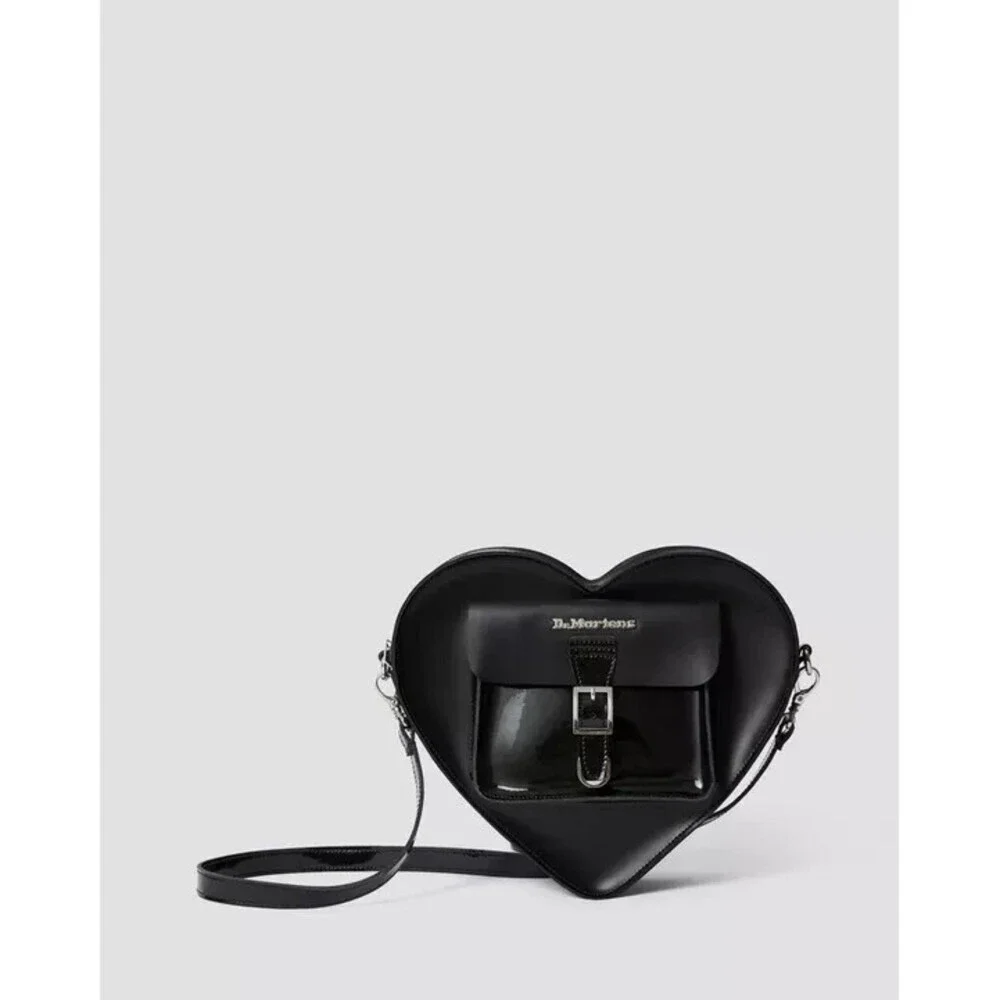 Dr. Martens Heart Shaped Backpack Women's Black Leather Adjustable Strap UPS630